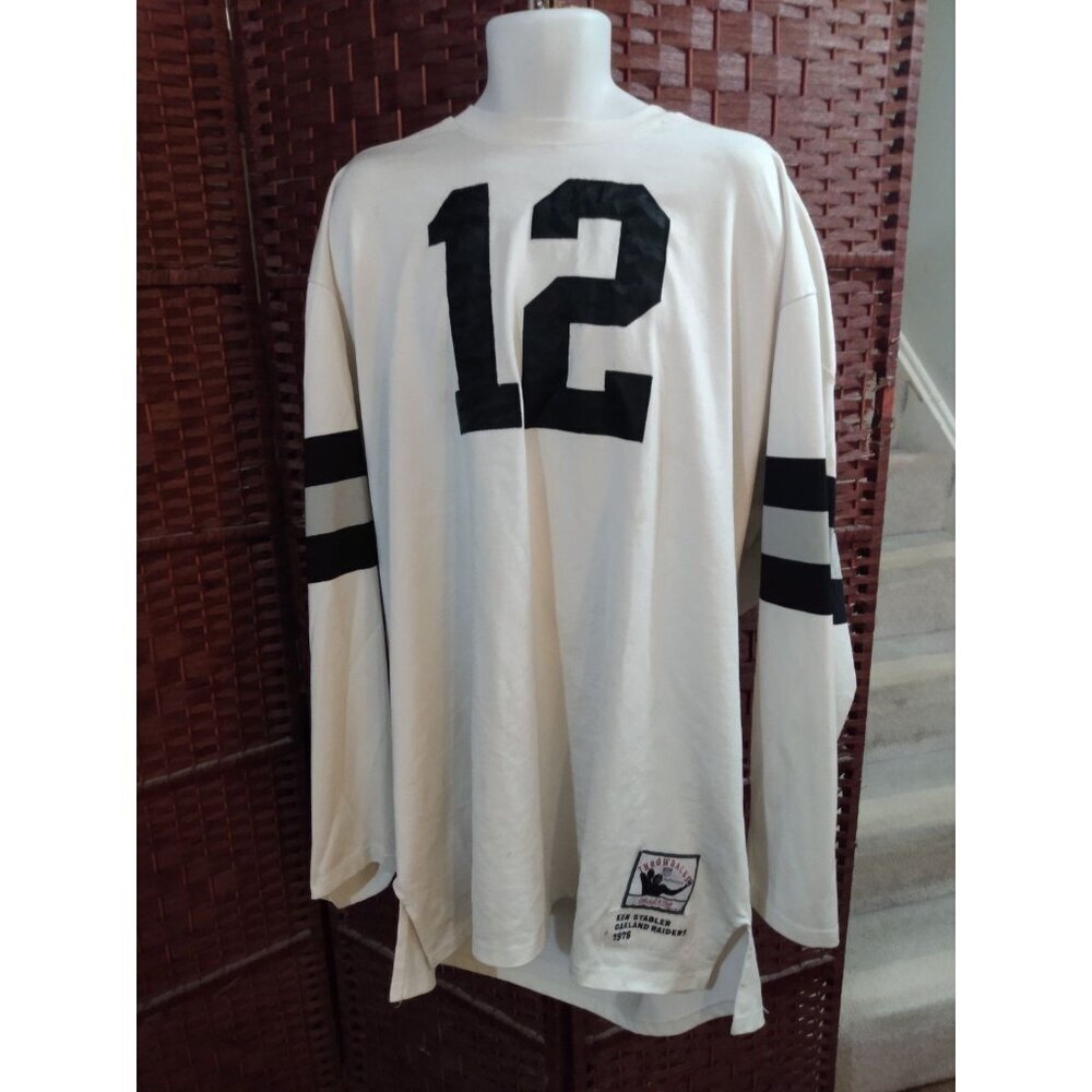 Mitchell and Ness Ken Stabler Oakland Raiders Throwback Jersey Size 60 4XL